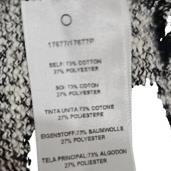 Anthropologie Black and White Striped Cowl Neck Sweater - Picture 7 of 8